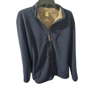 Ruff Hewn Jacket Men's Super Soft Blue Zip Pocket Outdoor Fleece Layer Size M